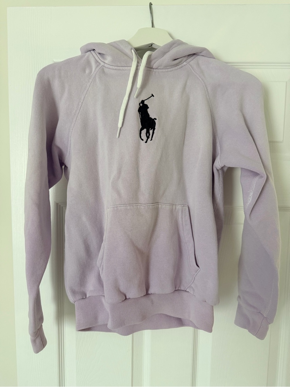 Ralph Lauren Lavender Crewneck Hoodie with Polo Logo